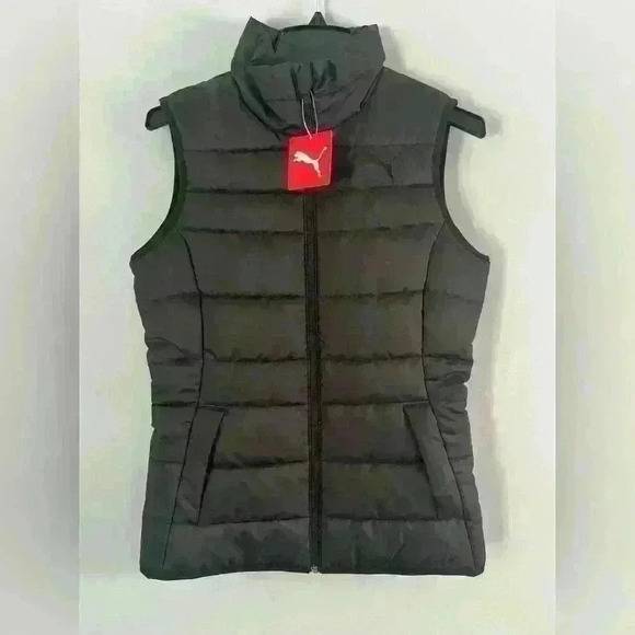 Puma essentials black padded vest size xs NWT - Picture 3 of 15